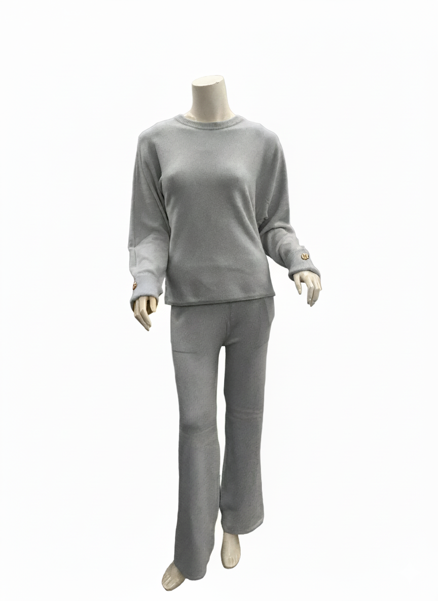 Conjunto Malha Pormenor Dourado