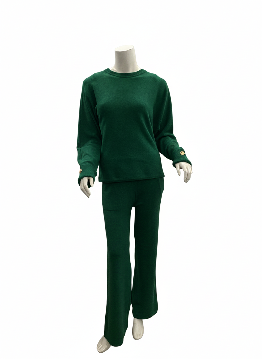 Conjunto Malha Pormenor Dourado