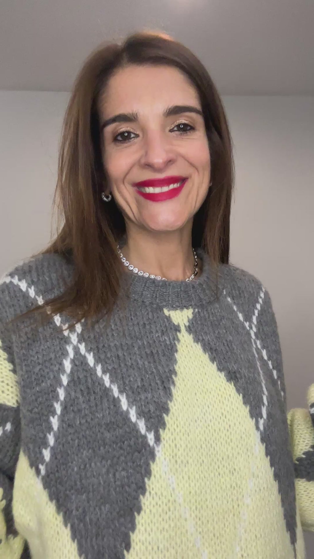 Camisola Malha Losangos